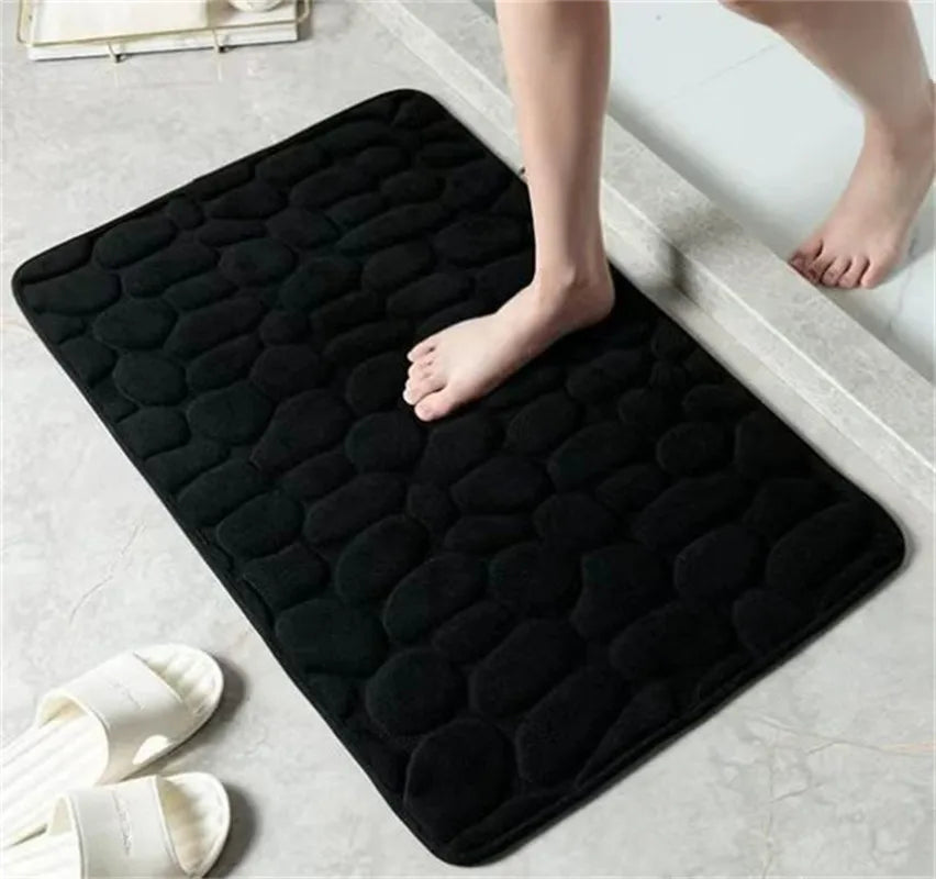 Cobblestone Memory Foam Bath Mat – Non-Slip Bathroom Rug Memory Foam Bath Mat Babs