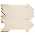 4pcs Unfinished Wooden Arrowhead Shapes – DIY Home Décor Ornaments DIY Wood Craft Blanks Babs Wood color