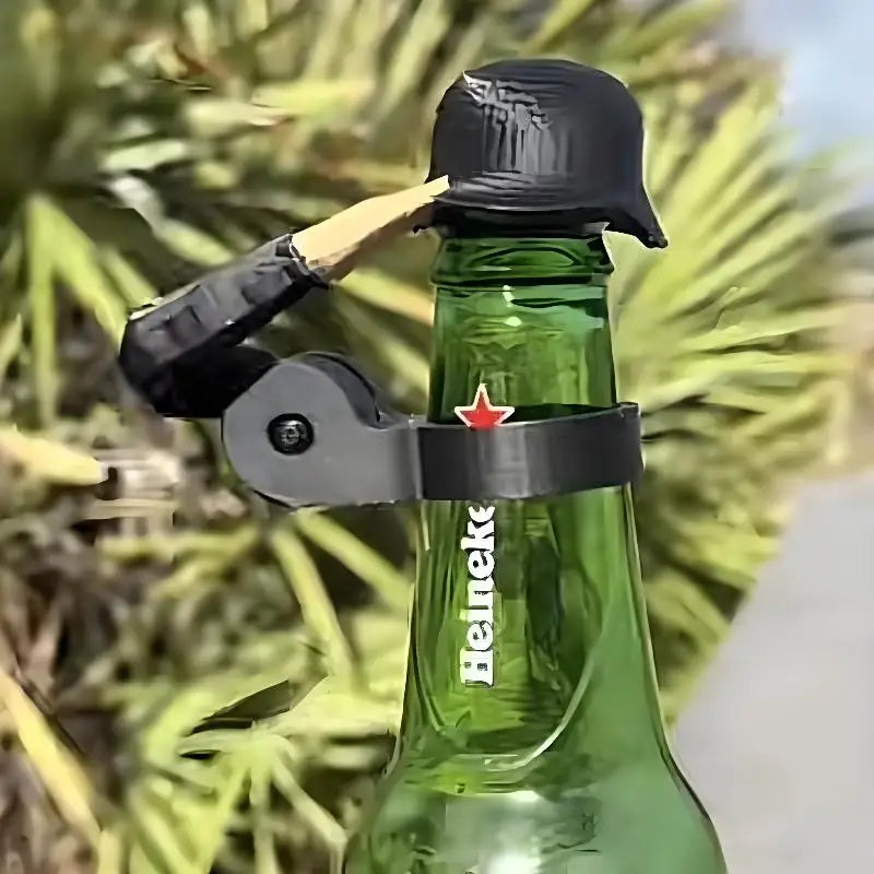 Soldier Helmet Beer Bottle Cap – 3D Printed, Dent-Resistant Novelty Bottle Cap Babs