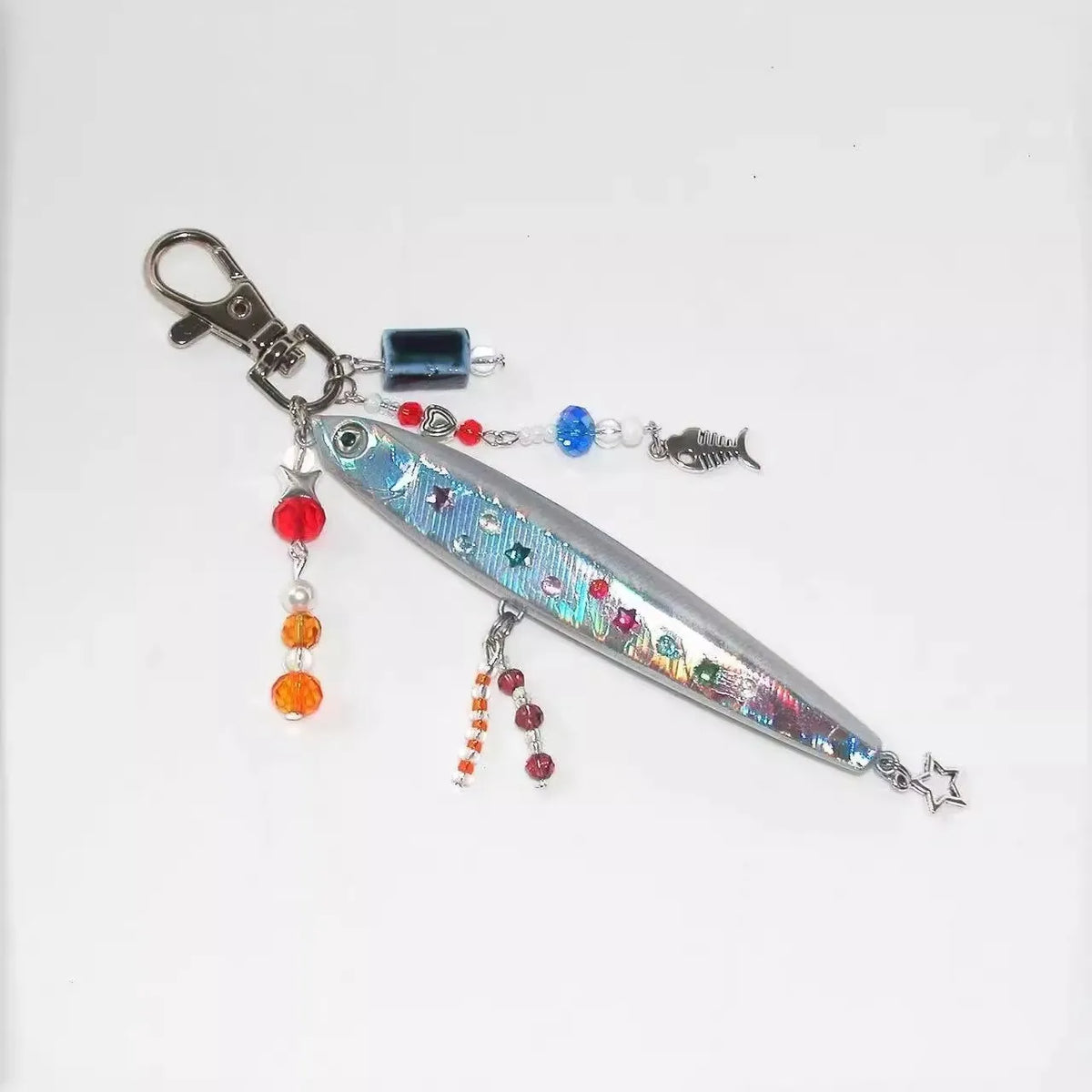 Lure Fish Keychain – Fishing Lover Backpack Charm & Gift Novelty Keychain Babs Colored fish
