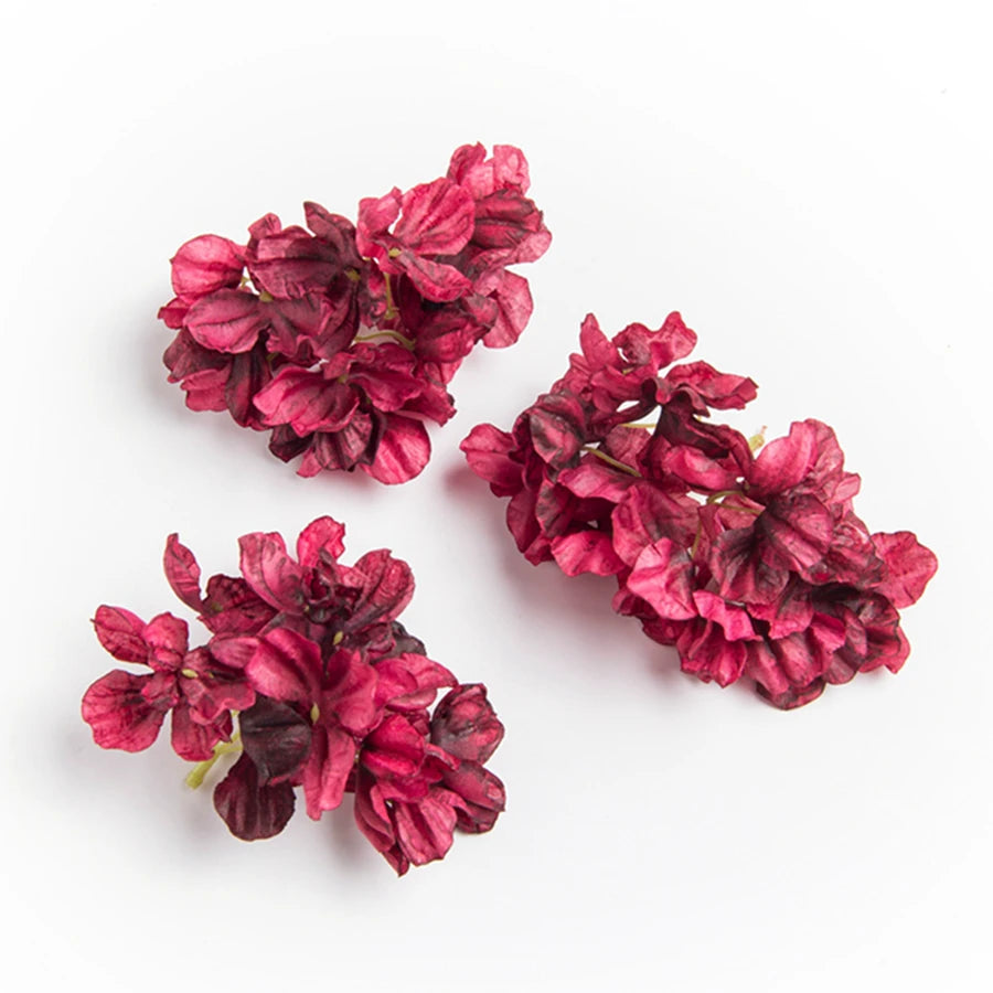 10 Artificial Silk Hydrangea Heads – DIY Wedding Floral Decor Artificial Silk Flowers Babs Color 5 10pieces