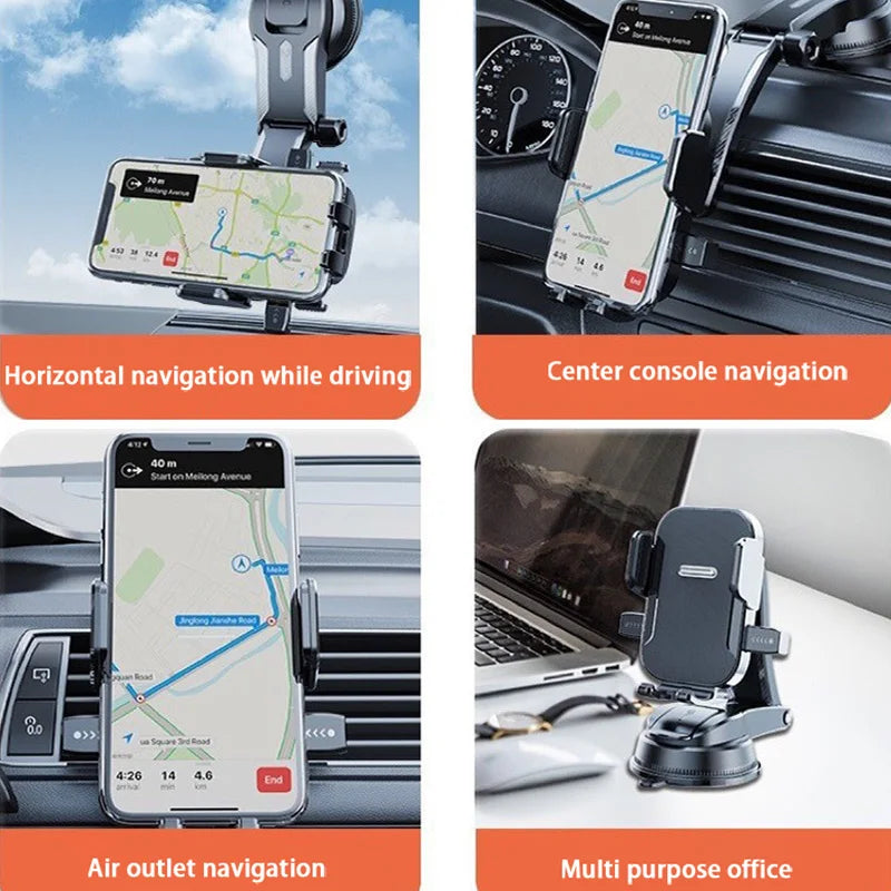 360° Gravity Car Phone Holder Dashboard Mount & Extension Rod Car Phone Mount Babs