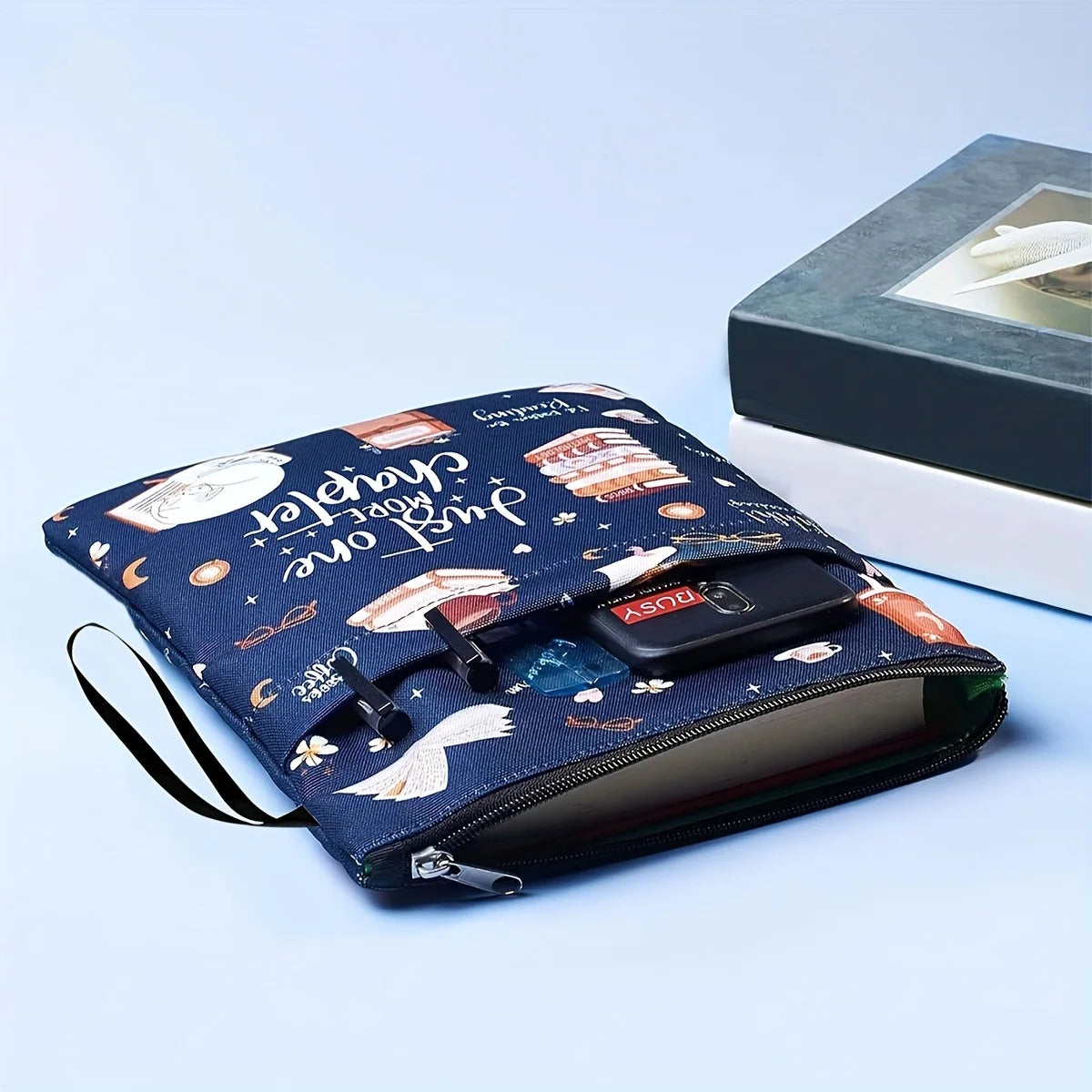 "Just Another Chapter" Zippered Paperback Book Cover + Pocket Zippered Book Cover Babs