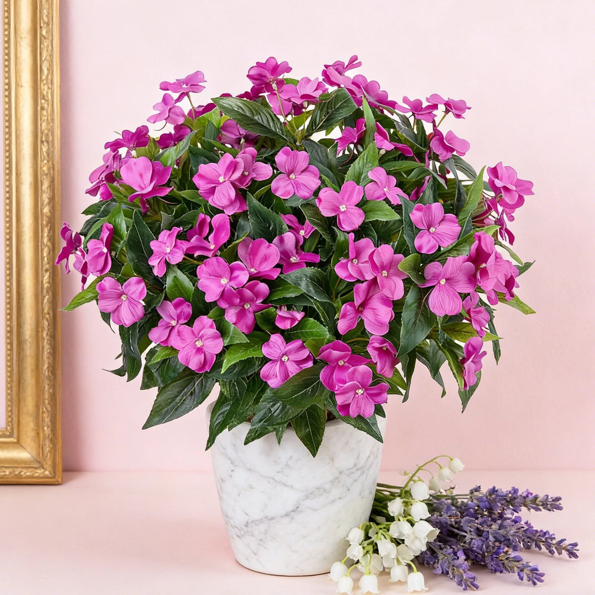 Artificial Silk Balsam Flower Bouquet – Wedding & Home Décor Artificial Flower Bouquet Babs