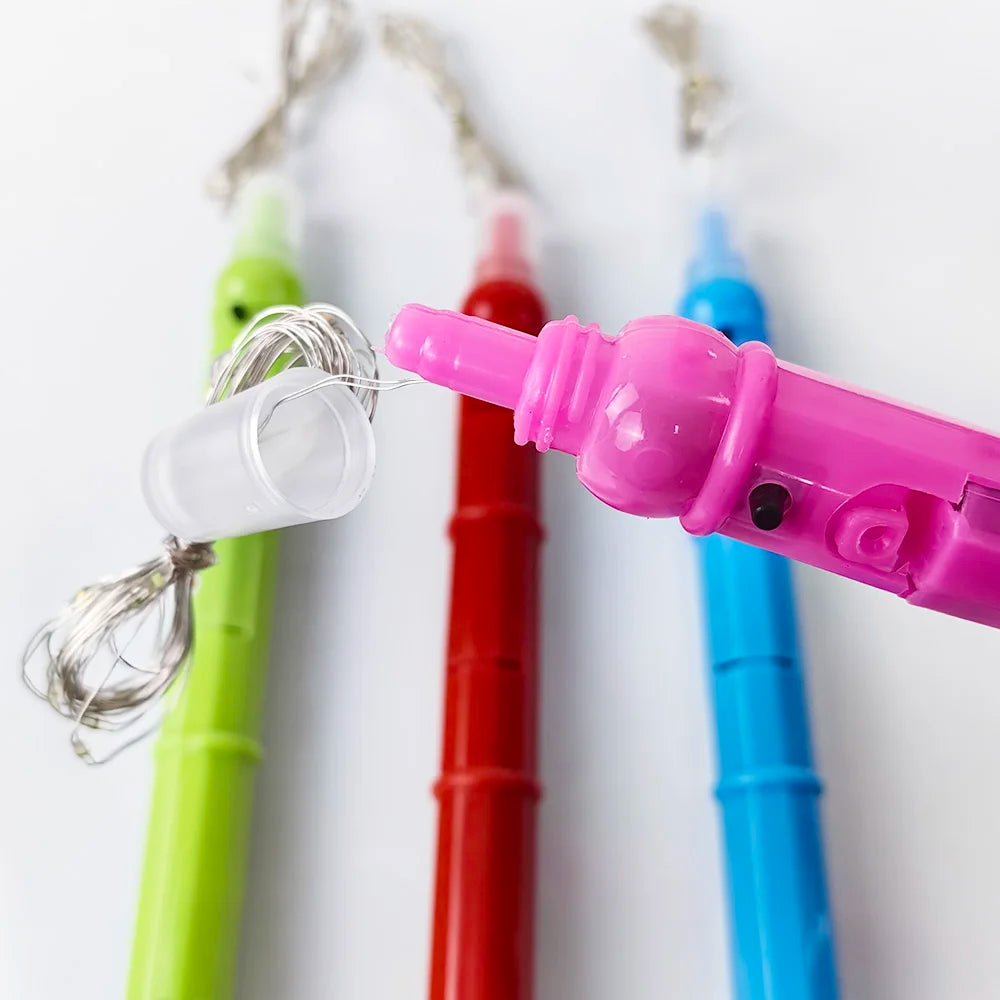 10pcs LED Bobo Balloon Handles – 3-Level Flash & 3M Light String Balloon LED Handle Set Babs