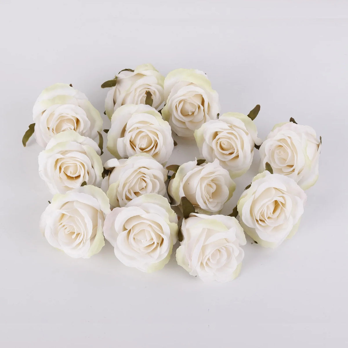 White Artificial Rose Flower Heads – Wedding & Home Decor