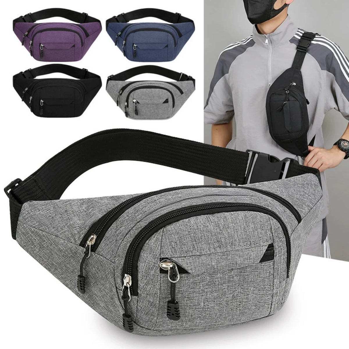 Women's Crossbody Waist Bag – Sports Chest Belt Phone Wallet Crossbody Waist Bag Babs