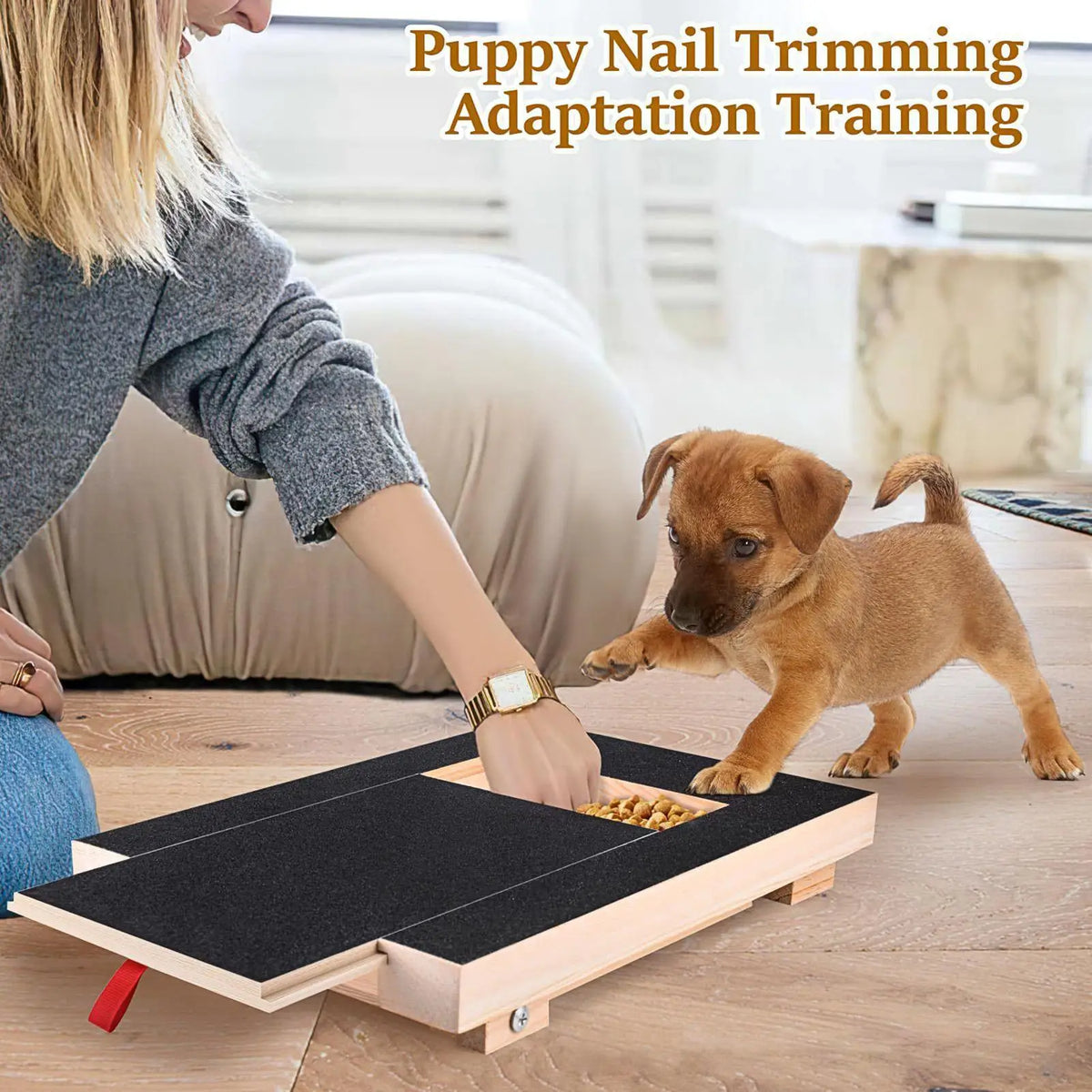 Dog Nail Scratch Board with Treat Box | Wooden Nail File Pad Dog Nail Scratch Board Babs