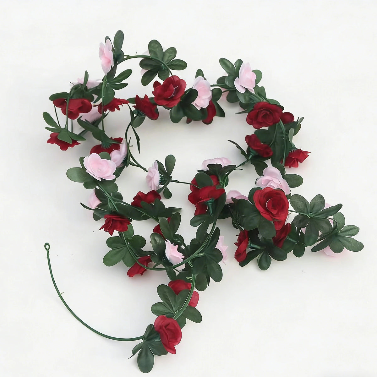 Silk Rose Artificial Flower Vine Garland – Wedding & Home Décor Artificial Flower Garland Babs Pink 1 1 pc