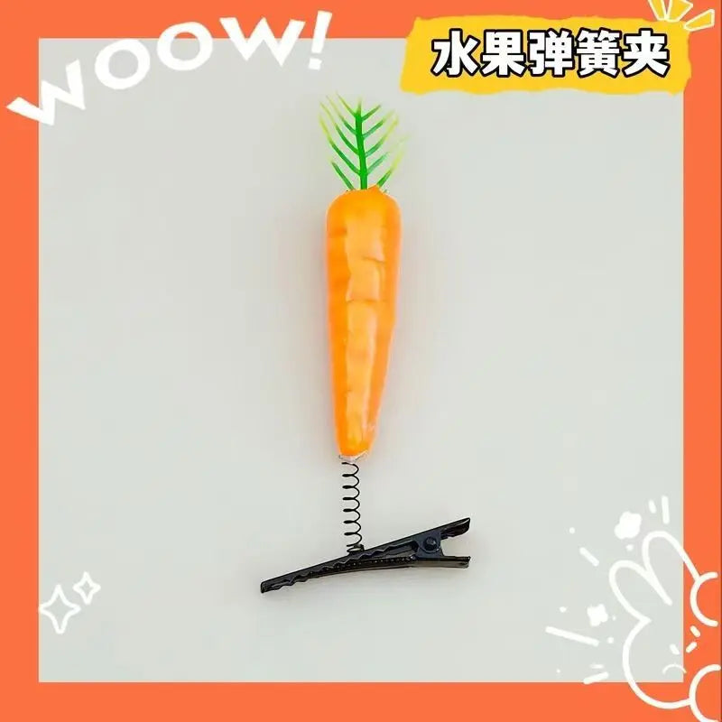 3D Vegetable Fruit Spring Hair Clips – Fun Cosplay Barrettes