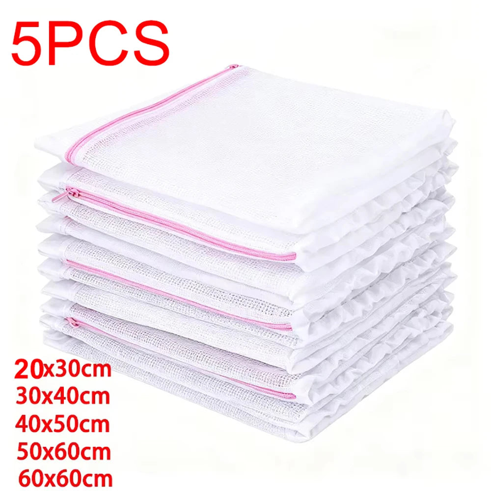 5-Pack Mesh Laundry Bags for Delicates, Bras & Lingerie Mesh Laundry Bags Babs 5Pcs Set