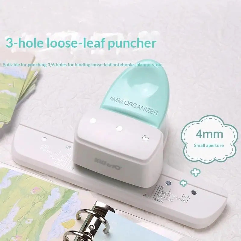 3/6/9 Hole Punch Adjustable Loose Leaf Puncher – A5/A6 Loose Leaf Hole Punch Babs