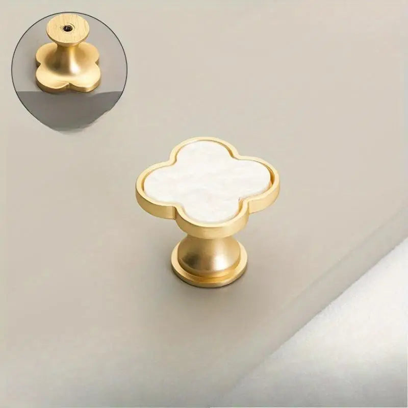 4-Pack Four Leaf Clover Cabinet Drawer Pull Handles – Zinc Alloy Cabinet Drawer Pulls Babs