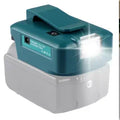 Makita 18V/14.4V Battery Adapter ADP05 – LED Light & Dual USB Battery Adapter Babs For Maikta with clip