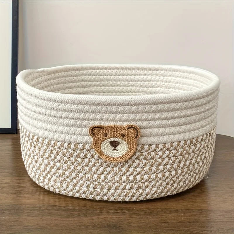 Bear Pattern Baby Room Storage Basket & Desktop Organizer Storage Basket Babs