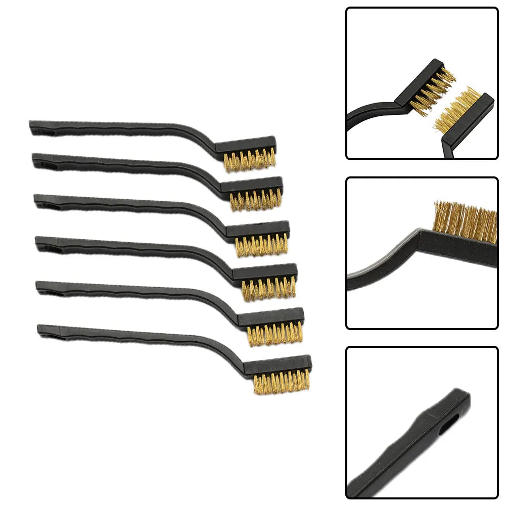 6-Piece Brass Wire Brush Set – Welding & Rust Cleaning Tool Wire Brush Set Babs