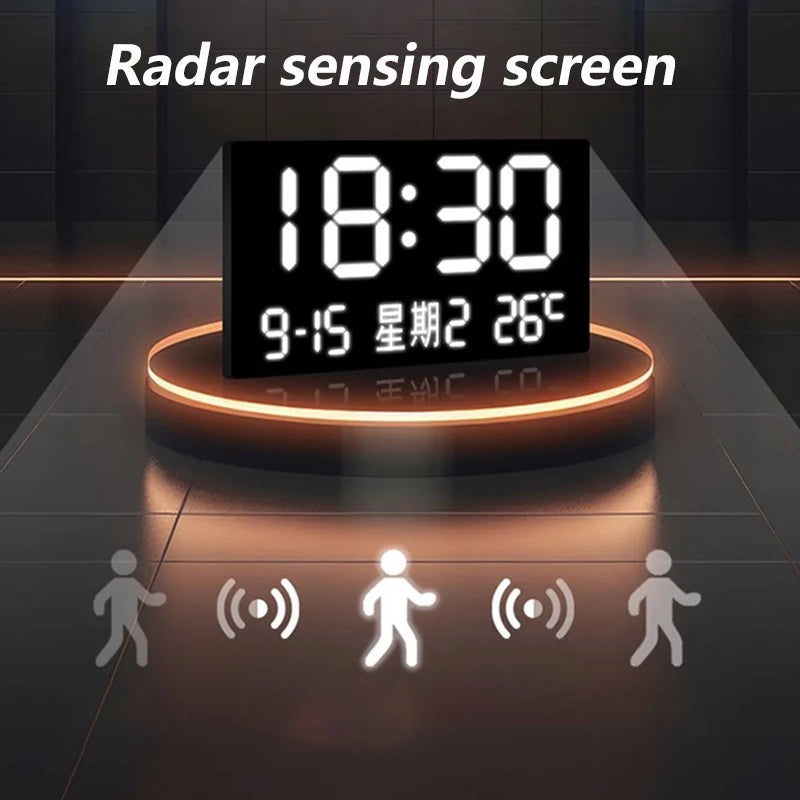 Nordic Large Digital Wall Clock 120cm – Minimalist LED Light Digital Wall Clock Babs