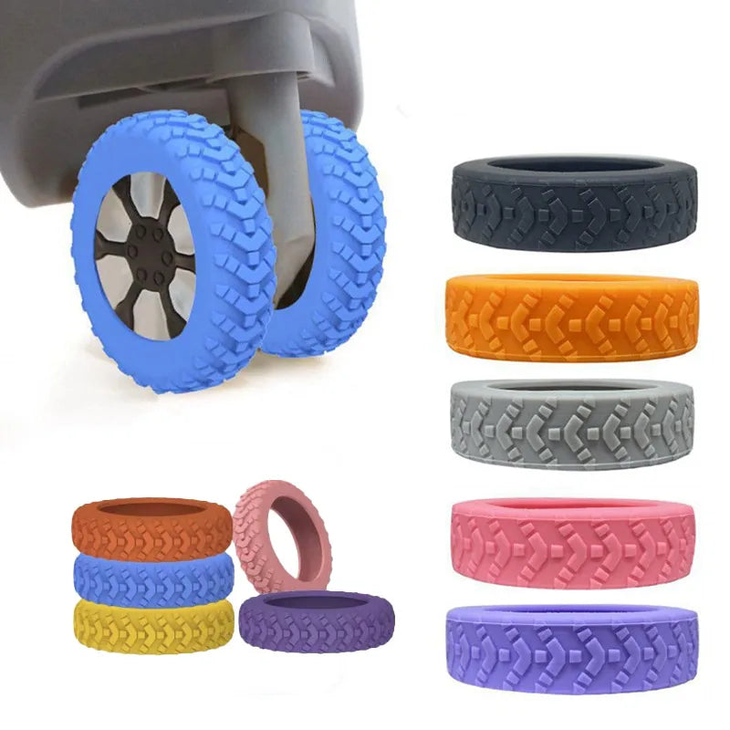 8PCS Silent Rubber Luggage Wheel Covers – Caster Protectors Luggage Wheel Covers Babs
