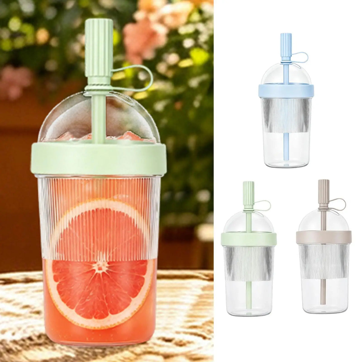 Reusable Coffee Cup with Lid & Straw – Travel & Office Use Reusable Drinking Cup Babs