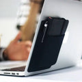 Adhesive Laptop Back Storage Bag – PU Mouse & Accessory Organizer Laptop Accessory Organizer Babs black