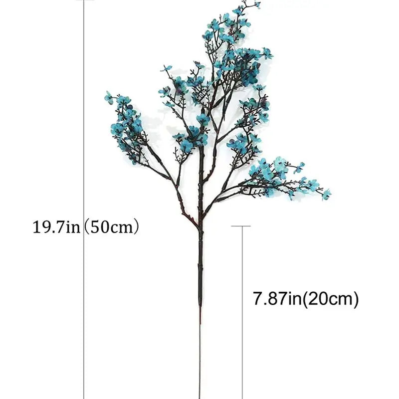 TTCY 3/6Pcs Artificial Silk Flowers for Wedding & Home Decor Artificial Flower Bouquet Babs Silver 3 pcs