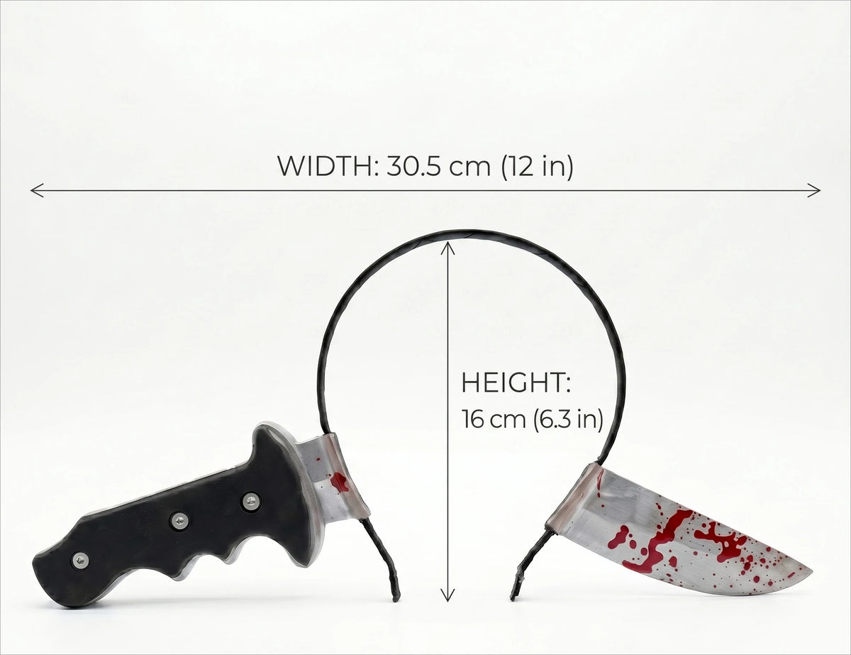 Halloween Fake Knife Headband – Scary Costume Prop Hair Hoop Costume Headband Prop Babs A