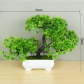 Artificial Potted Bonsai Plant – Fake Green Tree Desk Ornament Artificial Bonsai Plant Babs N