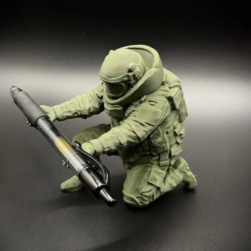 3D Printed Soldier Pen Holder – Cool Desktop Organizer Gift Desktop Pen Holder Babs
