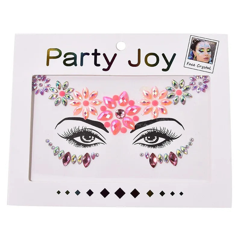 20-Pack Crystal Face & Body Gem Stickers – Rhinestone DIY Decor Face & Body Gems Babs 8