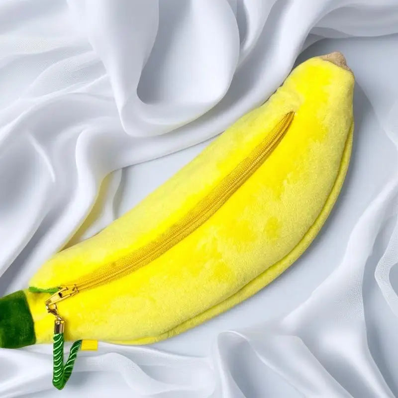 Kawaii Banana Plush Pencil Case – Cute Fruit Stationery Bag Plush Pencil Case Babs