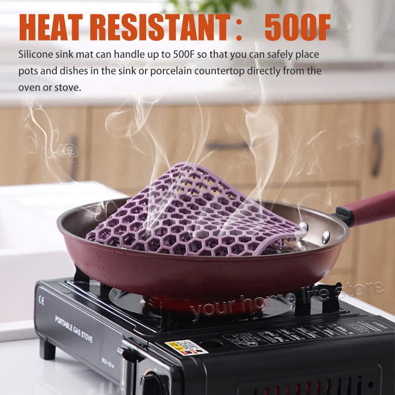 Silicone Sink Protector Mat – Dish Drying & Heat Resistant Silicone Sink Mat Babs