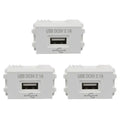 3-Pack USB Wall Socket Module 220V 5V 2.1A Charging Power Adapter USB Wall Socket Module Babs NONE