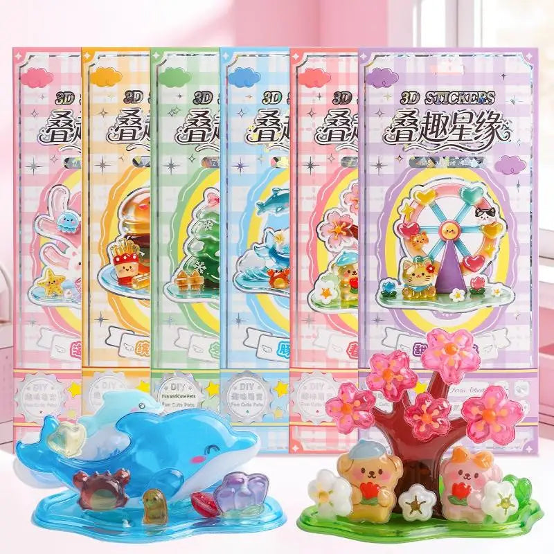 3D Crystal Animal Stickers – DIY Kids Craft & Party Gift Kids Craft Stickers Babs