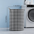 Collapsible Tall Laundry Basket with Handles – Large Round Hamper Laundry Hamper Basket Babs Houndstooth