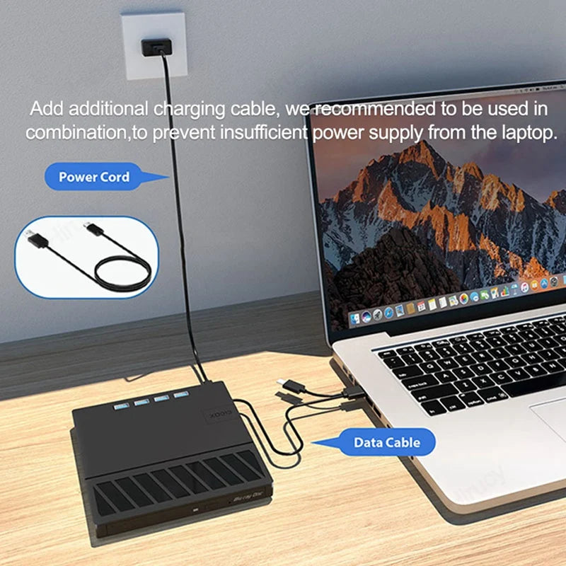 USB 3.0 Type-C External Blu-Ray Drive – CD DVD BD-RW Burner External Optical Drive Babs
