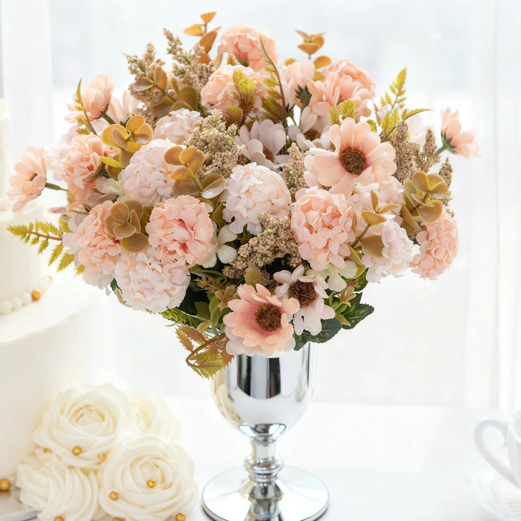 Silk Chrysanthemum Artificial Bouquet – Wedding & Home Décor Artificial Flower Bouquet Babs