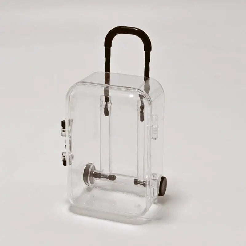 10-Piece Mini Luggage Jewelry Box Set – Clear Transparent Design Jewelry Storage Box Babs Black-10pcs Other