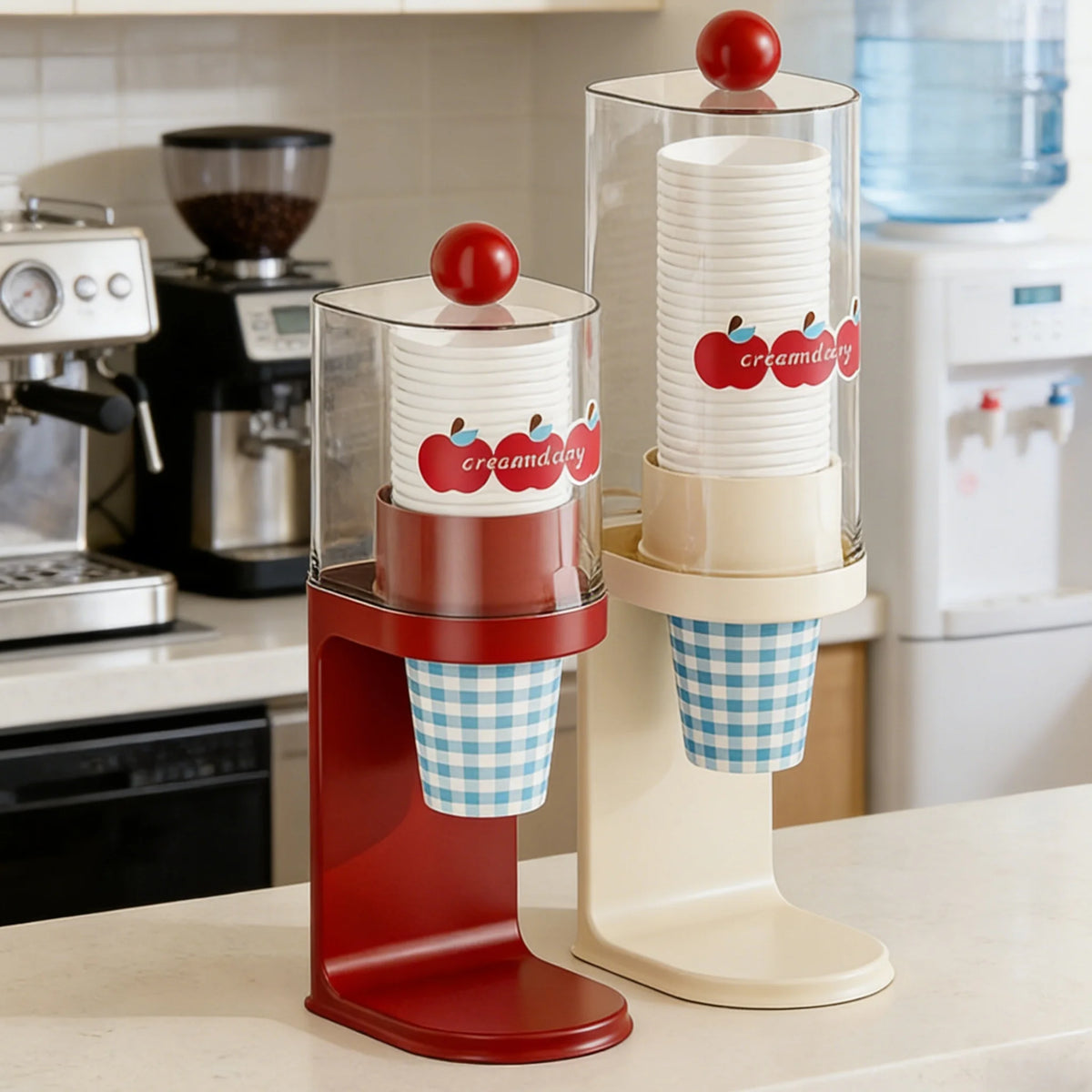 Pull-Type Cup Dispenser for Water Cooler & Bathroom | PC Plastic Cup Dispenser Babs