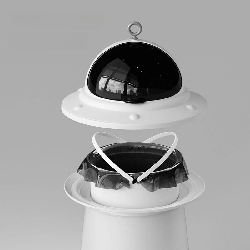 UFO Shape Trash Can with Lid – Large Capacity Home Dustbin Trash Can Babs