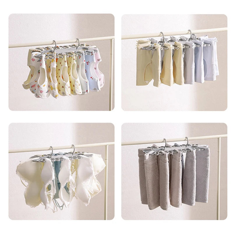 Folding Socks Drying Rack 32 Clips – Space-Saving Hanger Folding Drying Rack Babs