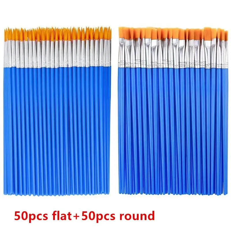 Nylon Paint Brush Set – Oil, Acrylic & Watercolor Painting Paint Brush Set Babs A