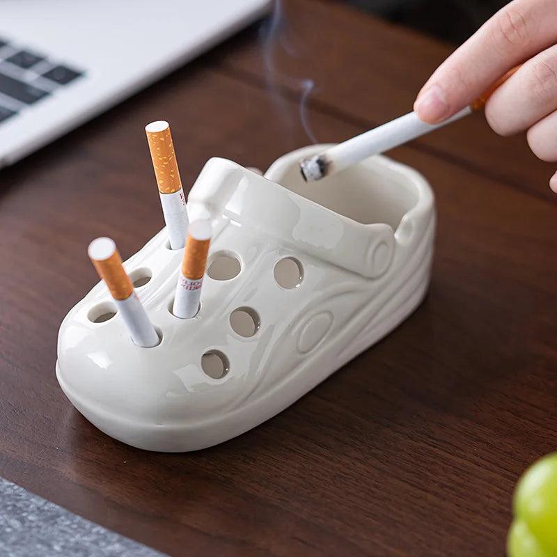 Cute Cave Shoes Ceramic Ashtray – 20cm Home & Office Ceramic Ashtray Babs