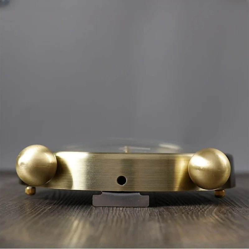 Luxury Gold Retro Metal Desk Clock | Silent Quartz Antique Decor Decorative Desk Clock Babs