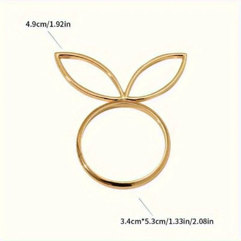 4pcs Bunny Rabbit Napkin Rings – Easter & Party Table Décor Napkin Rings Babs