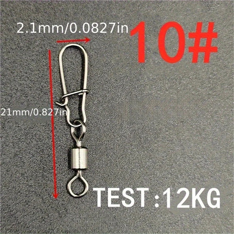 Fishing Connector Set – Figure-8 Rings, Swivels & Lure Pins Fishing Connector Set Babs 10 100pcs