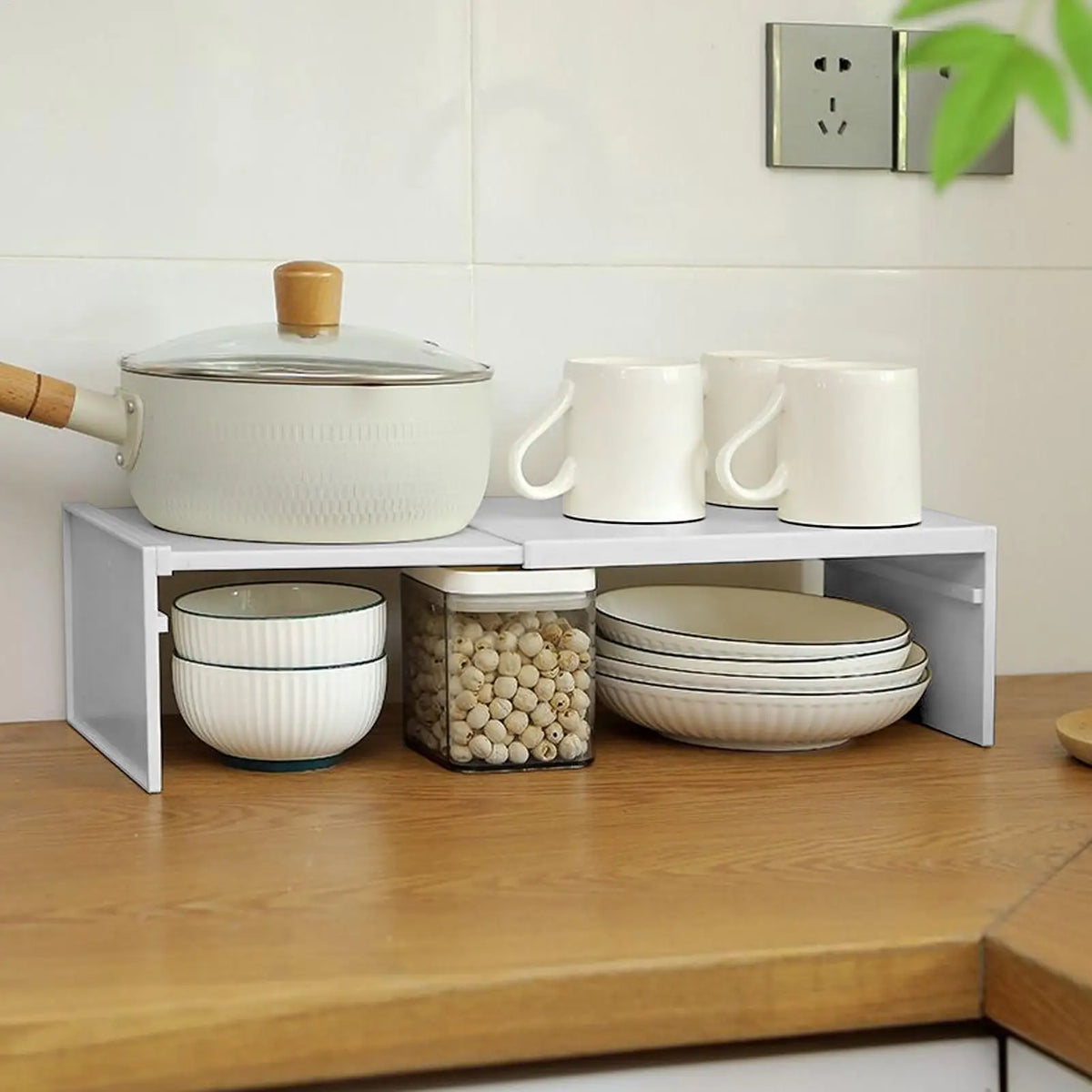 Retractable Kitchen Cabinet Shelf & Spice Rack Organizer Cabinet Shelf Organizer Babs