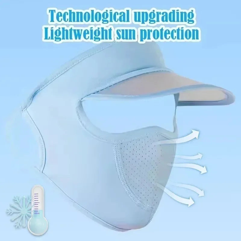 UPF 50+ Ice Silk Sun Protection Face Mask with Brim Sun Protection Mask Babs
