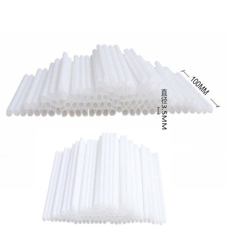 200pcs White Plastic Lollipop Sticks for Cake Pops & Candy Lollipop Baking Sticks Babs