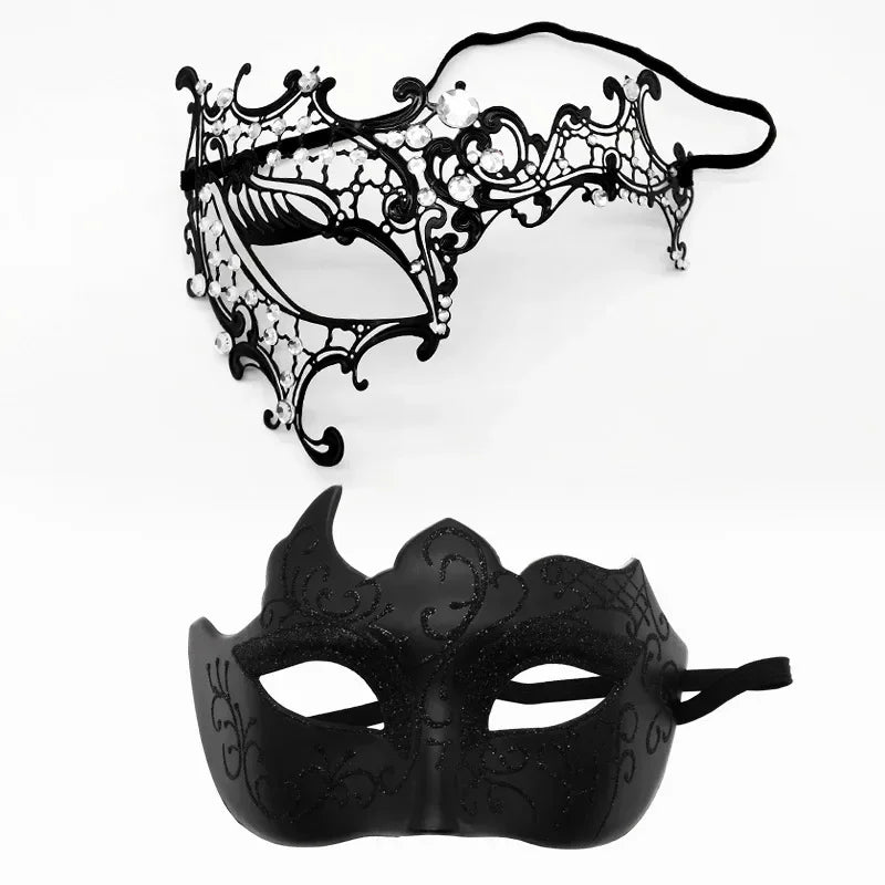 Couple Masquerade Masks Set – Halloween Carnival Cosplay Party Masquerade Mask Set Babs 11a
