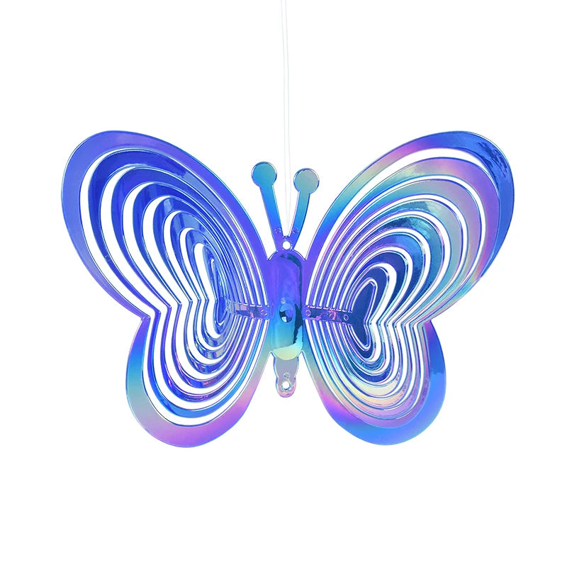 Heart Butterfly Wind Spinner – Bird Deterrent Garden Ornament Garden Wind Spinner Babs blue butterfly